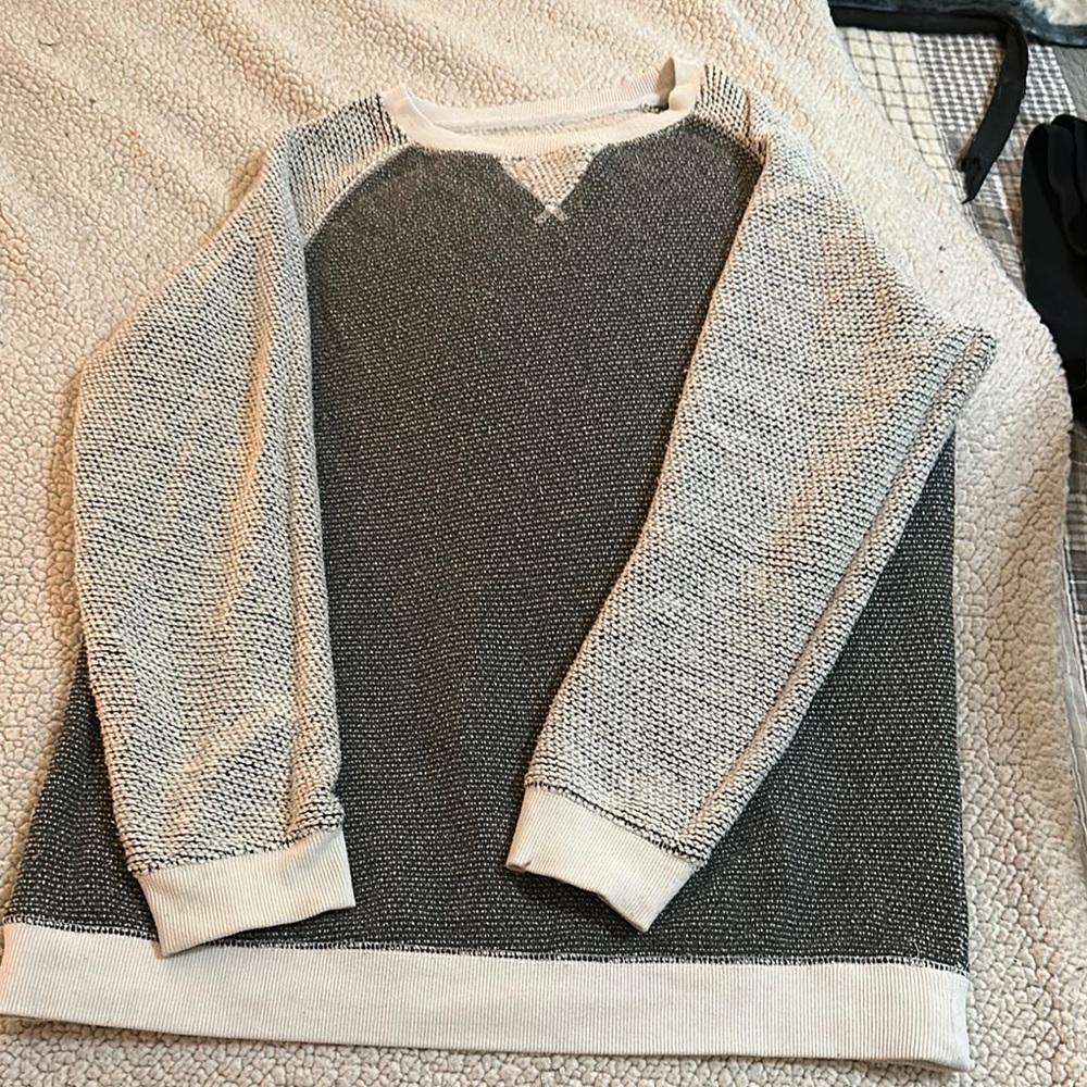 Zyia Gray and White Sweater